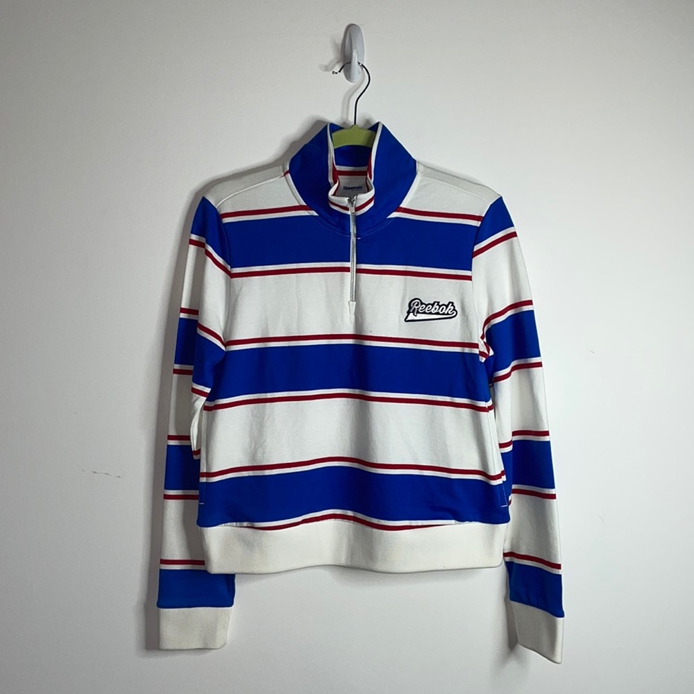Reebok Classic Varsity Stripe Quarter Zip Sweatshirt